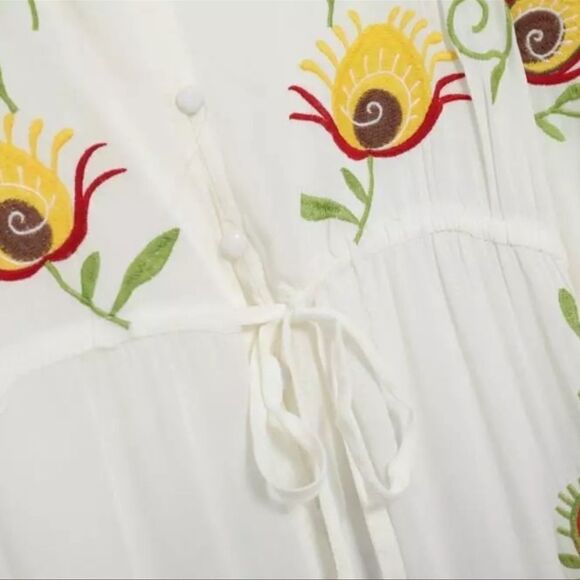 5⭐️ Favorite Amelia Embroidery Maternity Gown, Maternity Baby Bump Maxi Dress - Picture 15 of 16